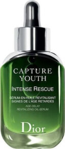 Увлажнение и питание кожи лица Dior Capture Youth Intense Rescue Антивозрастная восстанавливающая масляная сыворотка для лица 30 мл