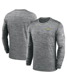 Nike men's Anthracite Los Angeles Chargers Velocity Long Sleeve T-shirt