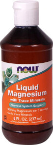 Магний NOW Foods Liquid Magnesium with Trace Minerals Жидкий магний с микроэлементами для здоровья нервной системы 237 мл