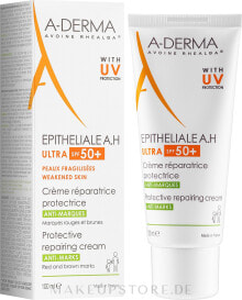 Reparierende und schützende Gesichts- und Körpercreme gegen rote und braune Flecken für Kinder und Erwachsene - A-Derma Epitheliale A.H Ultra SPF50+ Protective Repairing Cream