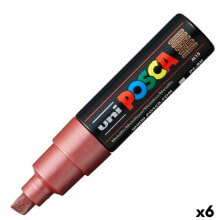Фетр POSCA PC-8K Metallic Красный (6 штук)