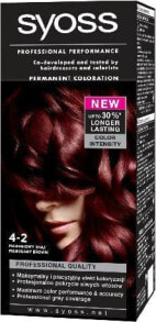 Краска для волос syoss Permanent Coloration 4-2 Стойкая крем-краска для волос, оттенок красное дерево