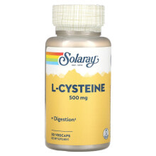 Solaray, L-цистеин, 500 мг, 30 вегетарианских капсул