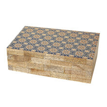 Decorative box Romimex Brown Beige Resin MDF Wood 23 x 8 x 15 cm