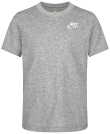 Nike big Boys Sportswear Embroidered Futura Short Sleeve T-shirt