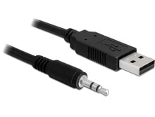 DeLOCK USB 2.0/3.5 mm 1.8m аудио кабель 1,8 m 3,5 мм Черный 83114