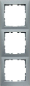Умные розетки, выключатели и рамки berker Triple frame Square aluminum matt (5310138994)