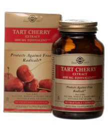 Антиоксиданты solgar Tart Cherry Extract Экстракт терпкой вишни 1000 мг  90 растительных капсул