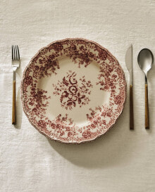 Floral earthenware dinner plate