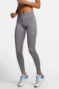 Fast Mid-rise Running Leggins File Panelli Normal Belli Sıkılaştırıcı Gri Kadın Sportaytı