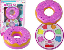 LeanToys Zestaw Cieni do Powiek Kształt Donut Szminka