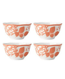 Butterfly Meadow Cottage Rice Bowl Set, Set of 4