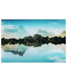 Quiet Waters Frameless Free Floating Tempered Glass Panel Graphic Wall Art, 32