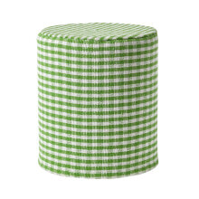 Designer Hocker Ottoman rund Gingham