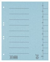 Bene 97300BL - Numeric tab index - Carton - Blue - Portrait - A4 - 250 g/m²