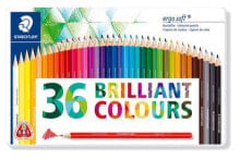Цветные карандаши для рисования для детей эргософт 157. Количество в упаковке: 36 шт., Цвета письма: Разноцветный, Твердость: Мягкий