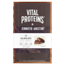 Протеиновые батончики и перекусы Vital Proteins, Батончик с протеином и коллагеном, холодный кофе, 12 батончиков по 37 г (1,3 унции)
