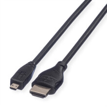 Компьютерный разъем или переходник ROLINE ROTRONIC-SECOMP GREEN HDMI High-Speed Kabel+Eth. A - D ST/ST 2m - Cable - Digital/Display/Video