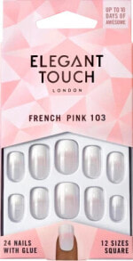 Купить средства для ухода за ногтями Elegant Touch: Künstliche Nägel French Pink 103 Square, 24 St