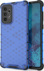 Hurtel Honeycomb etui pancerny pokrowiec z żelową ramką Samsung Galaxy A73 niebieski