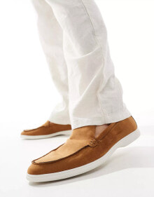 Купить мужские лоферы Truffle Collection: Truffle Collection casual suede loafers in tan