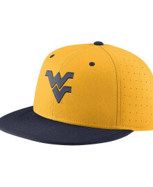 Nike men's Gold West Virginia Mountaineers Aero True Baseball Performance Fitted Hat