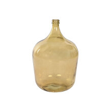 Vase Home ESPRIT Yellow Recycled glass 36 x 36 x 56 cm