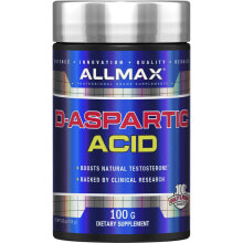 Витаминно-минеральные комплексы AllMax Nutrition D-Aspartic Acid D-аспарагиновая кислота  для поддержки уровня тестостерона 100 г