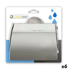 Toilet Roll Holder Confortime Metal 13 x 11 x 9,5 cm (6 Units)