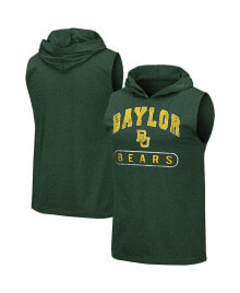 Купить мужские футболки и майки Colosseum: Men's Heathered Green Baylor Bears Varsity Hoodie Tank Top