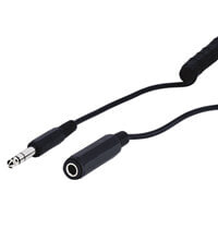 Wentronic Headphone Extension Cable 6.35 mm - coiled cable - 5 m - 6.35mm - Male - 6.35mm - Female - 5 m - Black
