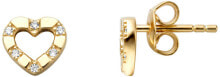 Серьги Romantic gold plated earrings with zircons ESER01351200