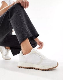 ASOS DESIGN – Dapper – Lauf-Sneaker in Weiß