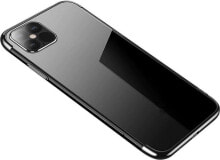 Hurtel Clear Color case żelowy pokrowiec etui z metaliczną ramką Samsung Galaxy S22 Ultra czarny