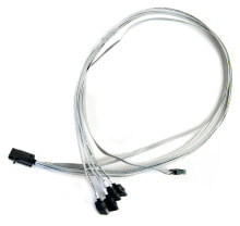 Компьютерные кабели и коннекторы Microsemi ADAPTEC I-HDMSAS-4SATA-SB.8M 0,8 m 6 Gbit/s 2279800-R