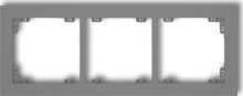 Розетки, выключатели и рамки Karlik Deco Universal triple frame made of plastic gray matt (27DR-3)