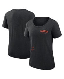 Nike women's Black San Francisco Giants Authentic Collection Performance Scoop Neck T-shirt