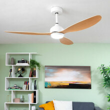 LED Ceiling Fan with 3 ABS Blades Wuled InnovaGoods Wood 36 W 52