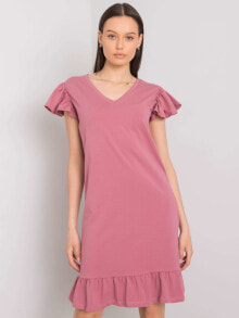 Женское платье с рукавом бабочка Factory Price розовый