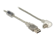 Кабели и разъемы для аудио- и видеотехники DeLOCK 84811 USB кабель 0,5 m 2.0 USB A USB B Серебристый, Прозрачный