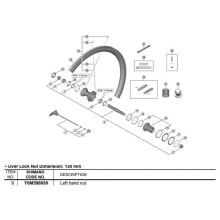 SHIMANO WH-R9200-C50-TU-R Left Screw