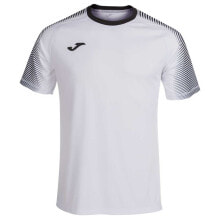 Мужские спортивные футболки мужская спортивная футболка белая с логотипом JOMA Hispa III Short Sleeve T-Shirt