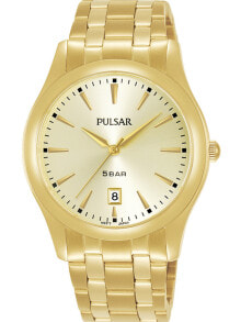 Мужские наручные часы с браслетом Мужские наручные часы с золотым браслетом Pulsar PG8316X1 classic mens 38mm 5ATM