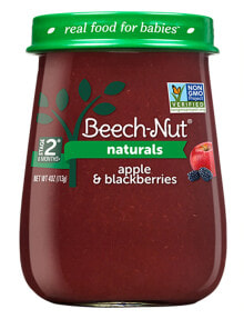 Детское пюре детское пюре Beech-Nut яблоки и ежевика, 6 месяцев, 10 шт