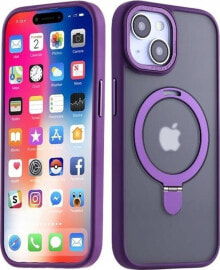 Maxximus MX KICKSTAND MAGSAFE CIRCLE IPHONE 15 PRO MAX (6.7), PURPLE / FIOLETOWY