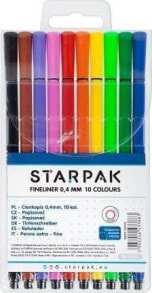Письменная ручка Starpak Cienkopisy 10 kolorów okrągłe 0,4 mm