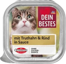 Nassfutter Katze mit Truthahn & Rind, 100 g