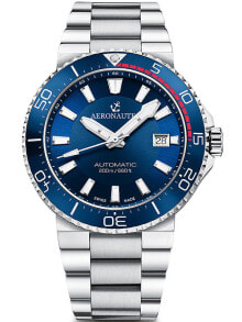 Мужские наручные часы с серебряным браслетом Aeronautec ANT-44086-02 Sports Diver automatic 43mm 200M