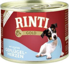 Купить влажные корма для собак Rinti: Rinti Rinti Gold puszka Serca drobiowe - 185g