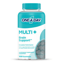 Витаминно-минеральные комплексы One-A-Day Multi+ Brain Support Полноценный мультивитаминный комплекс с комплексом витаминов группы В для поддержки работы мозга 100 мармеладок
